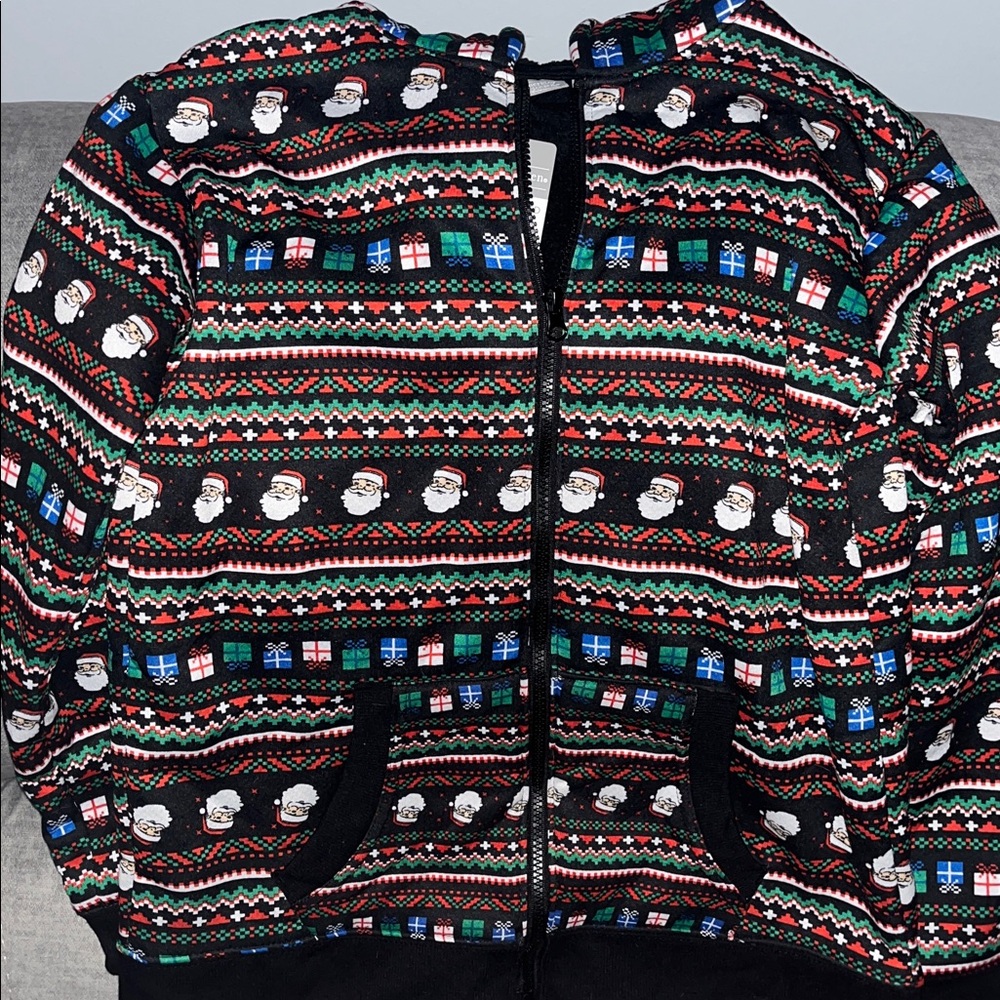 Boy’s Festive Santa Patterned Hoodie